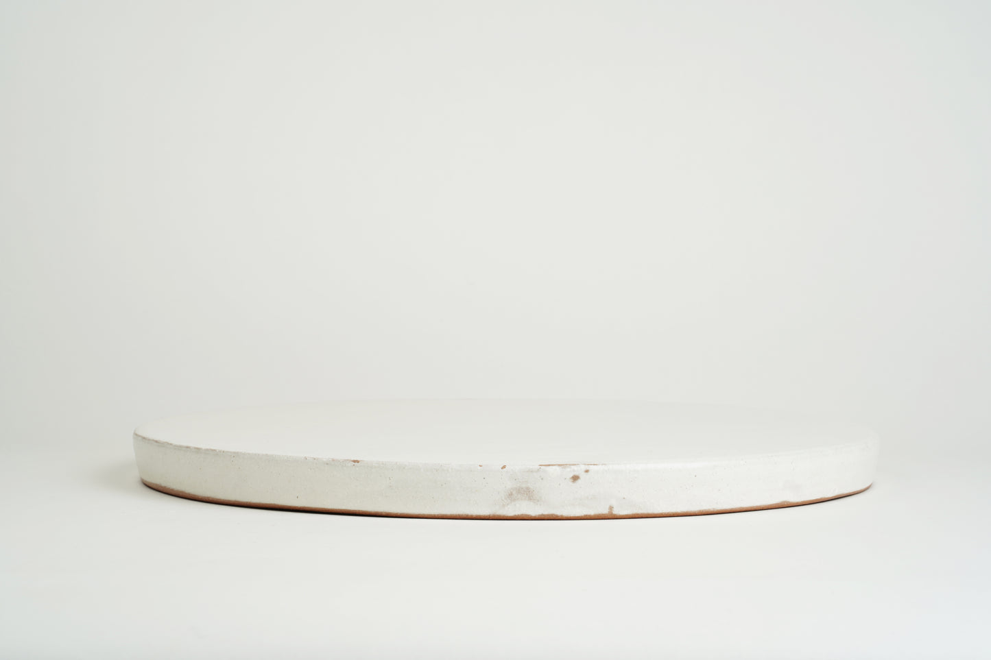 White glaze double-sided plate (large)