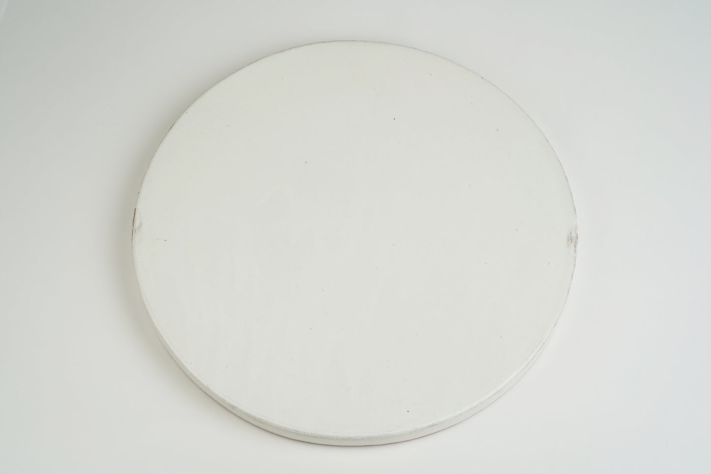 White glaze double-sided plate (large)