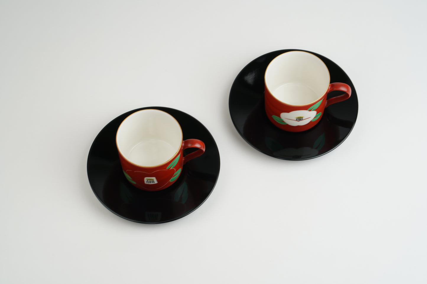 Camellia Pair of Cups and Plates