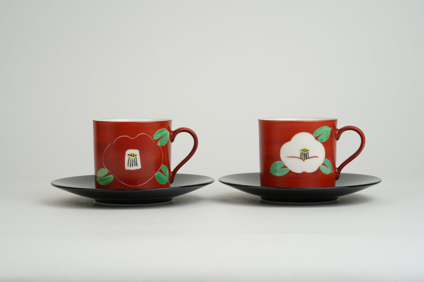 Camellia Pair of Cups and Plates