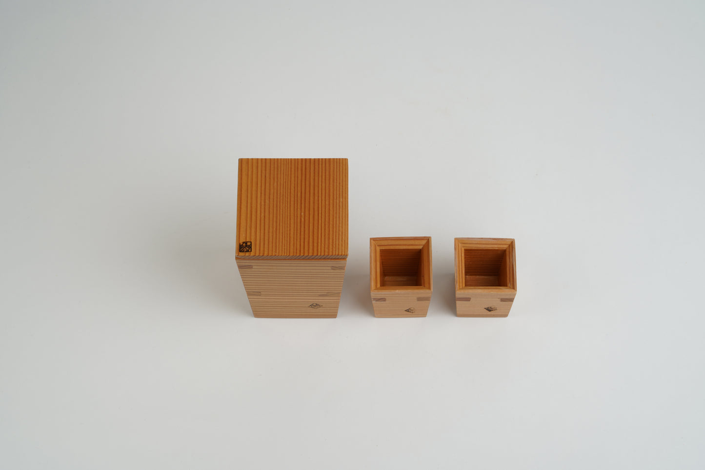 Cedar sake set