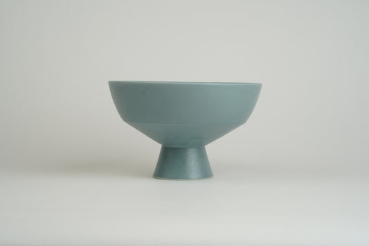 Stylish blue-grey footed pot