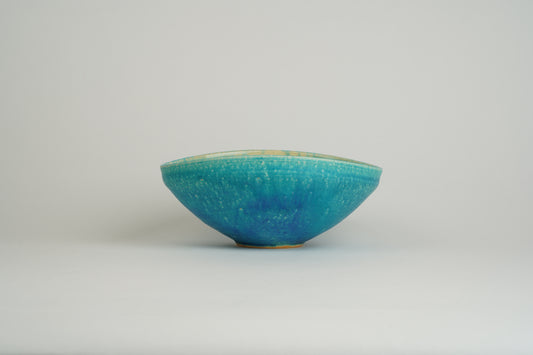 Blue glaze medium bowl