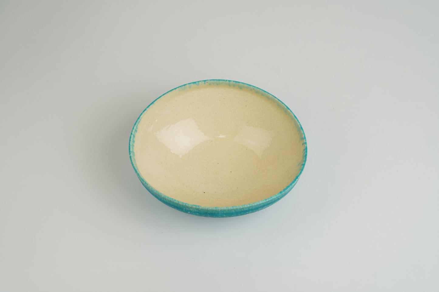 Blue glaze medium bowl