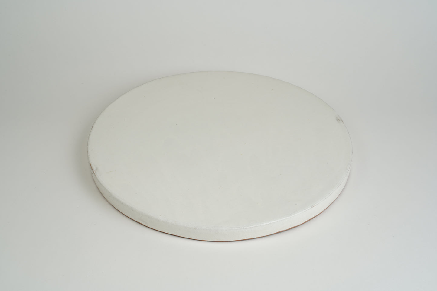 White glaze double-sided plate (large)