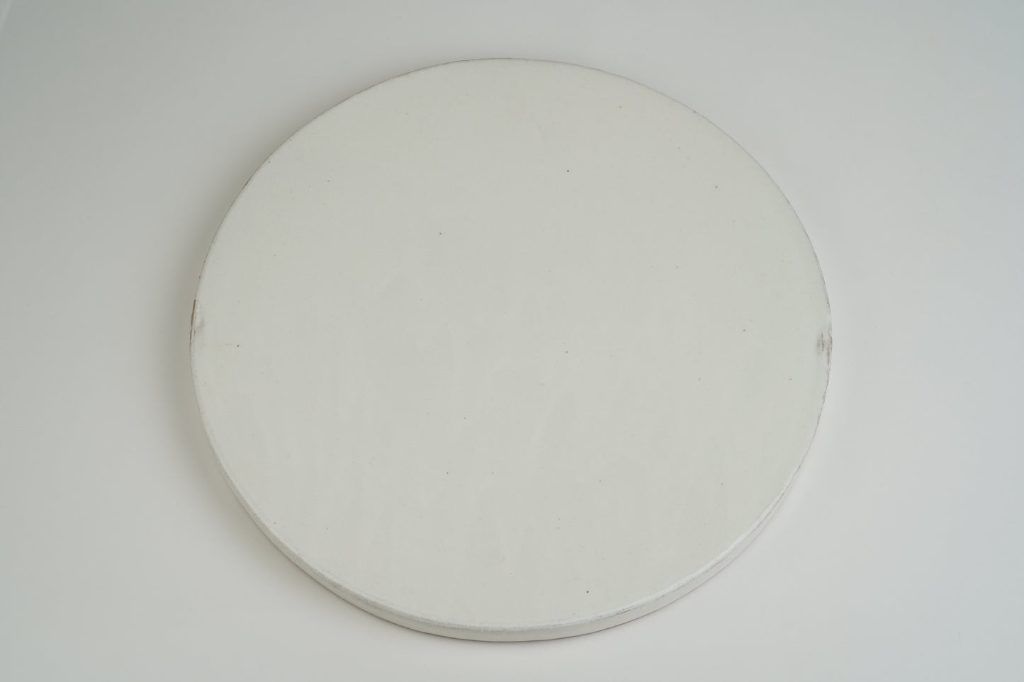 White glaze double-sided plate (large)